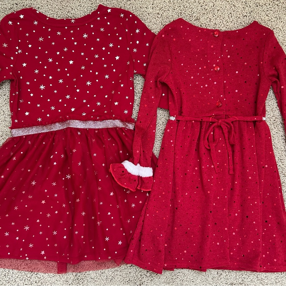Girls S Small 6/6X 14PC Christmas Holiday Clothing Lot: Dress, Shirts, Disney - Picture 3 of 15